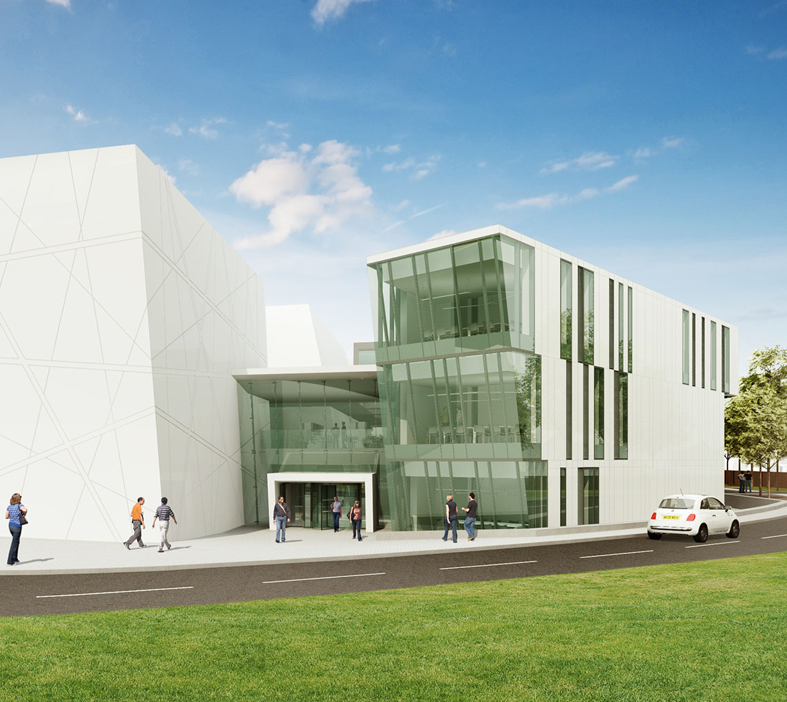 A computer generated image of the recently opened Manchester Cancer Research Centre